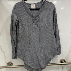 RipCurl Striped Hooded Coverup